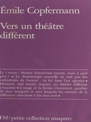 cover image of Vers un théâtre différent